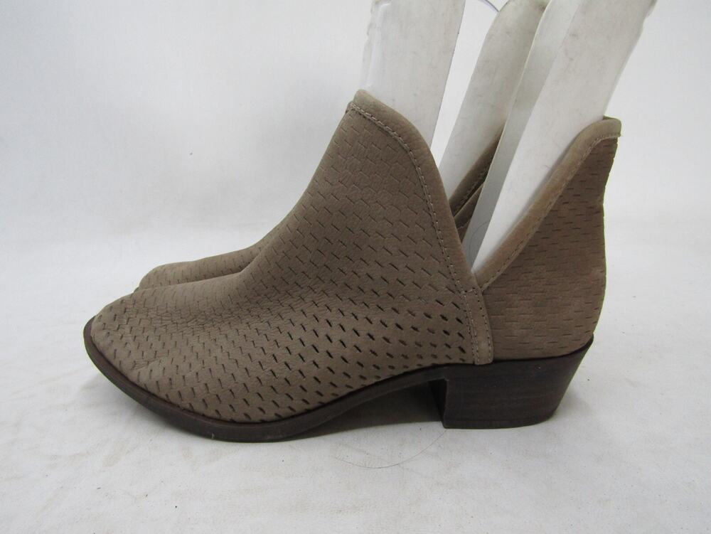 Lucky Brand Womens Size 6.5 M Brown Leather Zip Ankle Fashion Boots Bootie